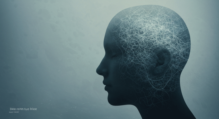 Imagem conceitual representando sintomas internos de ansiedade não visíveis externamente.