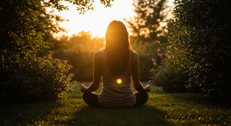Meditação para gerenciar o estresse e a saúde mental.