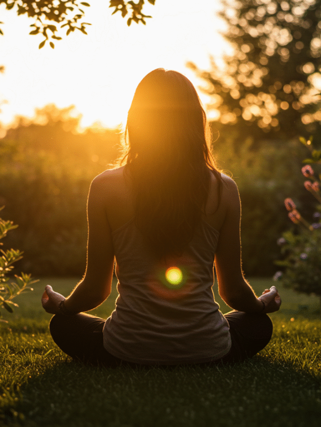 Meditação para gerenciar o estresse e a saúde mental.