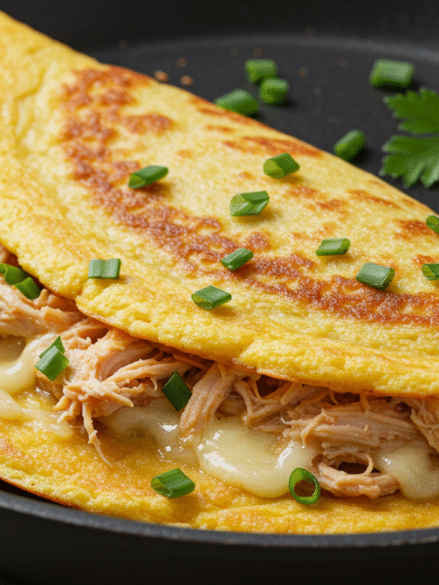 Crepioca low carb recheada, dourada e apetitosa